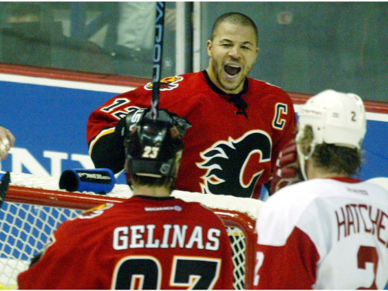 1996 Jarome Iginla Calgary Flames Starter NHL Jersey