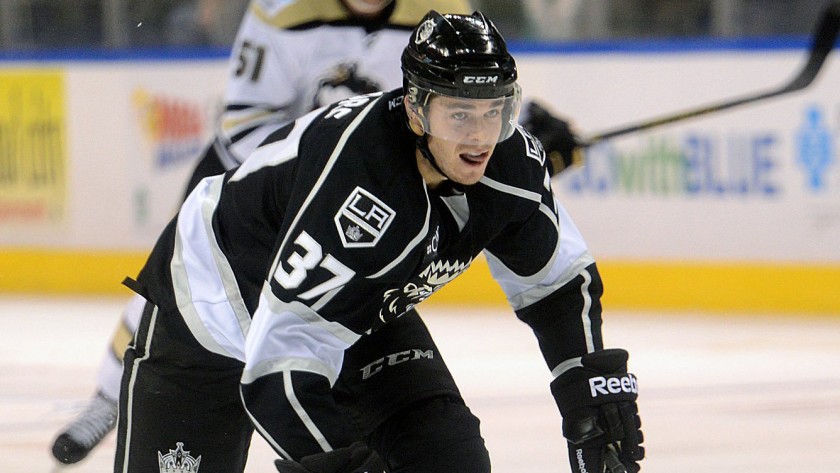 May 21, 2015: Manchester Monarchs right wing Brian O'Neill (22). The  Manchester Monarchs defeated the Hartford Wolf Pack 3-2 in Game 1 of the  Eastern Conference Finals of the 2015 AHL Calder